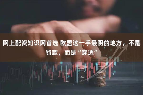 网上配资知识网首选 欧盟这一手最阴的地方，不是罚款，而是“穿透”